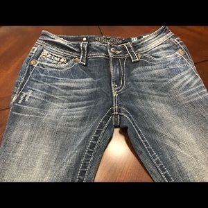 MISS ME Rhinestone Pocket Denim Jeans Size 27